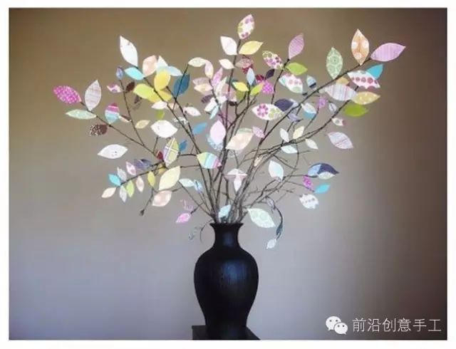 彩纸制作精美植物装饰品 简单而美观的小手工