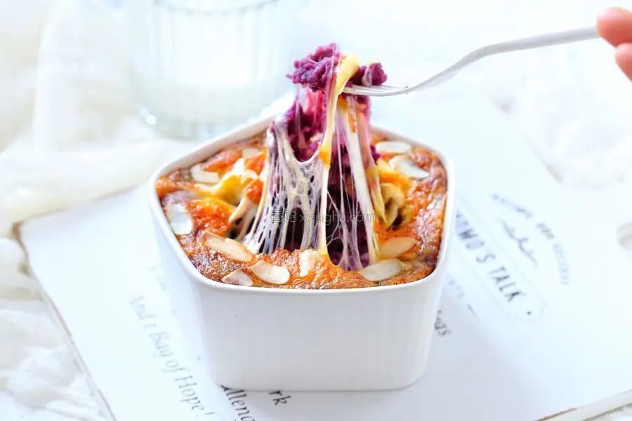 芝士焗紫薯，满满的膳食纤维，颜值高味道佳