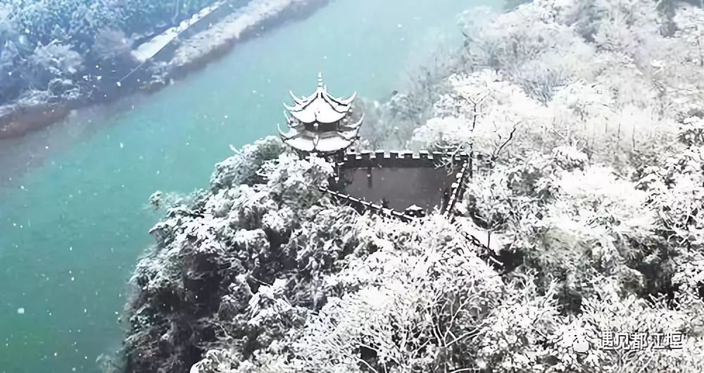 换个角度看雪景！都江堰独家航拍大片，为你留住冬日最美景色！(4)
