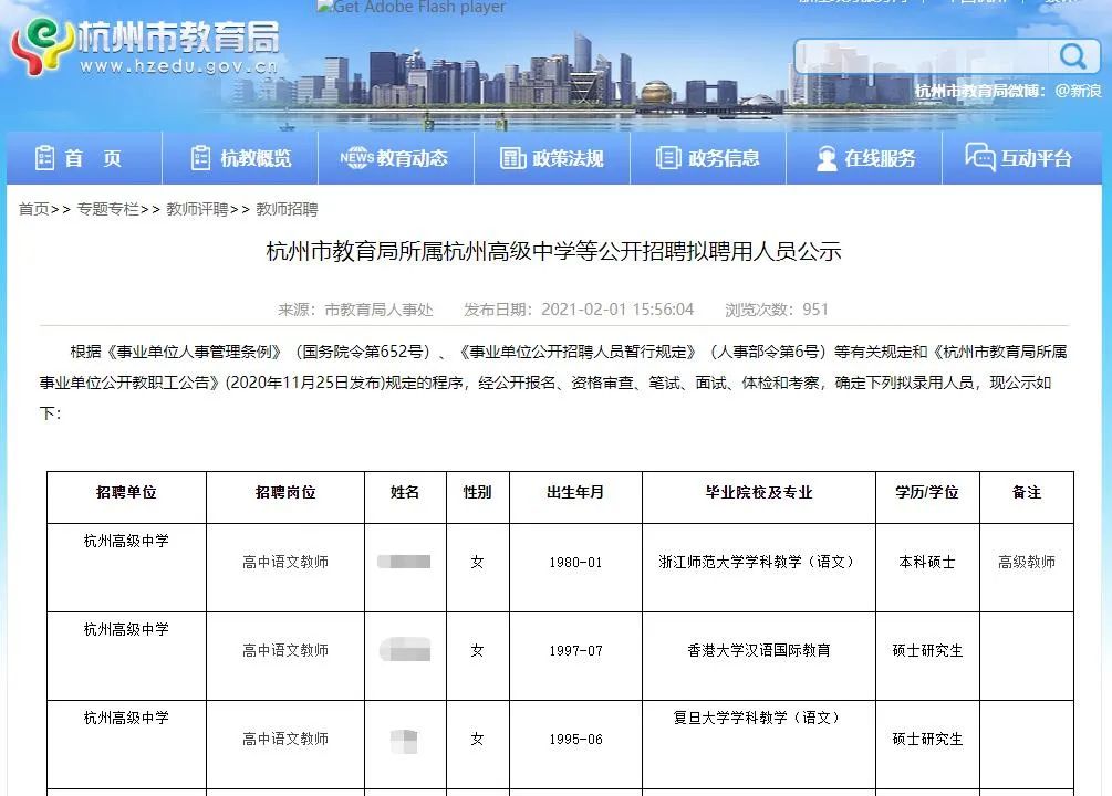 90后成主流，最年轻的99后，又美又有才！杭州市教育局发布的这份名单，惊到很多人