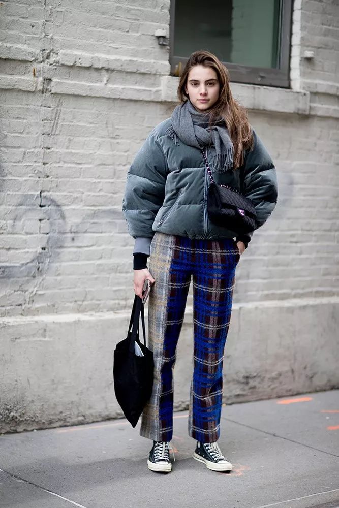 羽绒服+阔腿裤，冬季超保暖时髦的 CP，稳赢！(3)