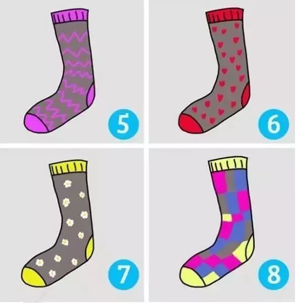 测试 | 8只袜子你最喜欢哪只，测出你的性格~