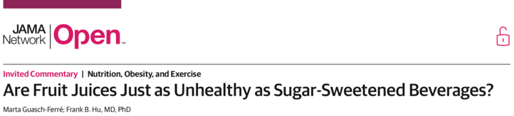 果汁与高糖饮料一样不健康？(2)