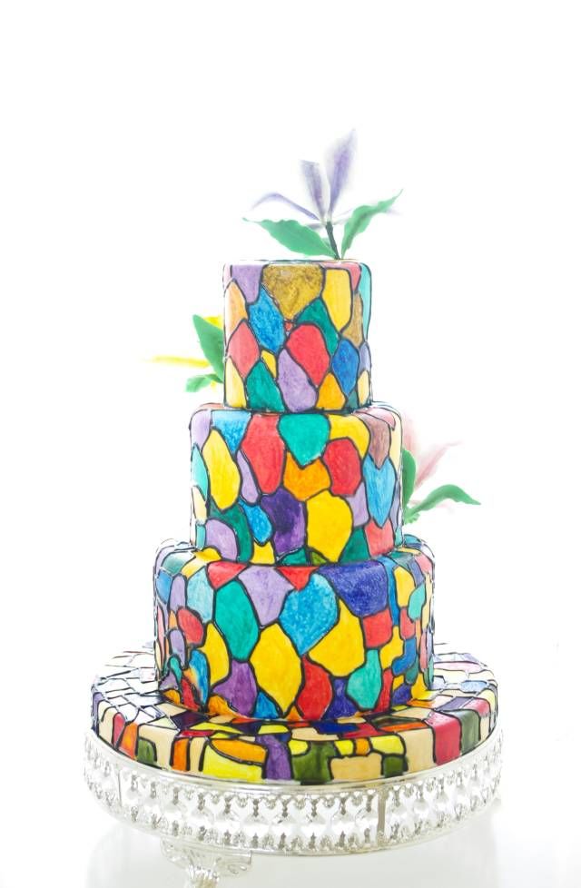 蛋糕像花窗玻璃？美爆了的Stained Glass Cake……