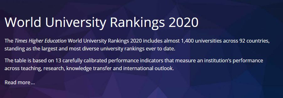 重磅！2020年泰晤士世界大学排名发布！（英国篇）