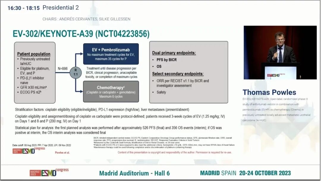 科技｜ESMO 2023｜生存翻倍！EV+帕博利珠单抗开启晚期UC一线治疗新篇章